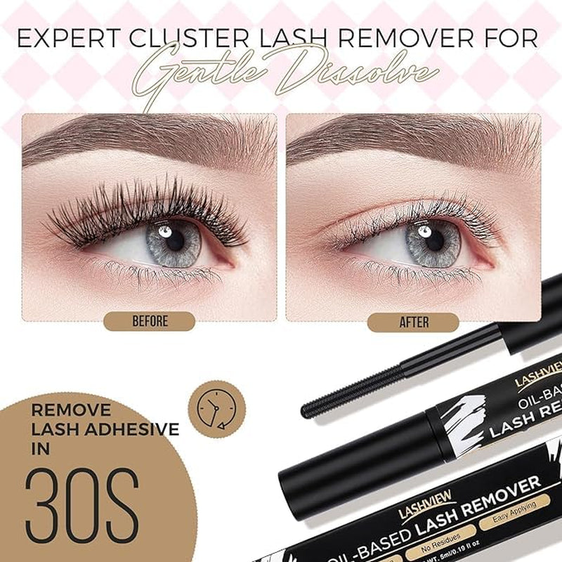 56D Diy Lash Extension Kit,Cluster Eyelash Extension Kit,Individual Lashes Kit,Cluster Lashes with Lash Bond and Seal,Lash Glue Remover and Lash Applicator