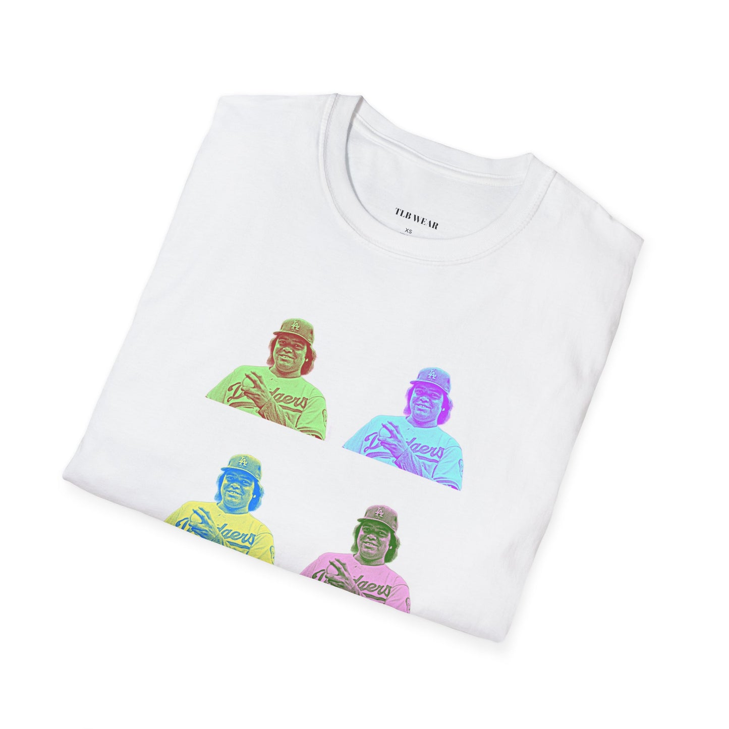 Fernando Valenzuela Dodgers Andy Warhol Style Pop Art Unisex Softstyle T-Shirt