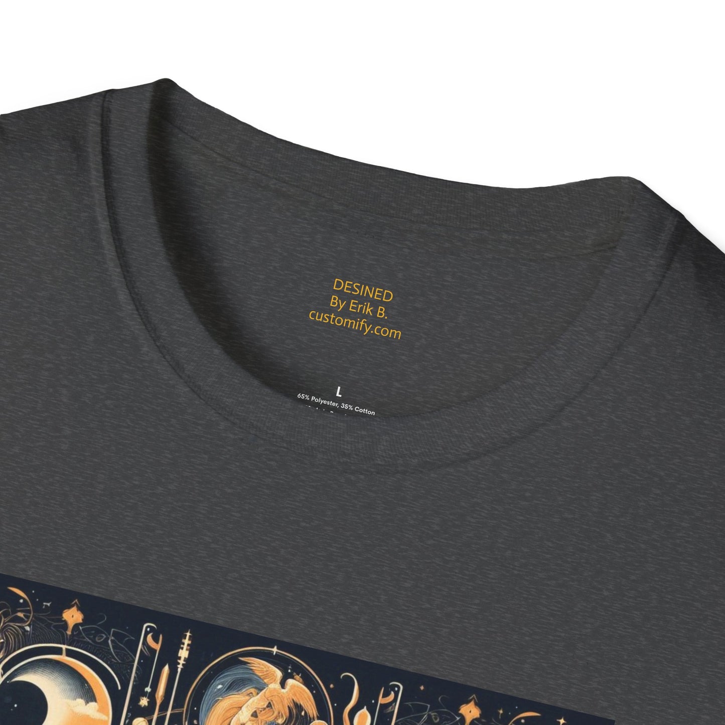 Celestial tarot design By Erik B. Unisex Softstyle T-Shirt