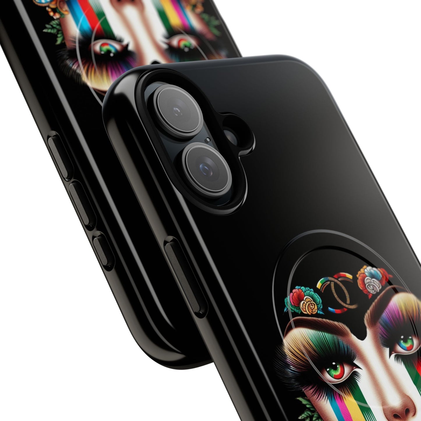 Gucci Inspired Artistic Tough Magnetic Phone Case - Vibrant Lady Design