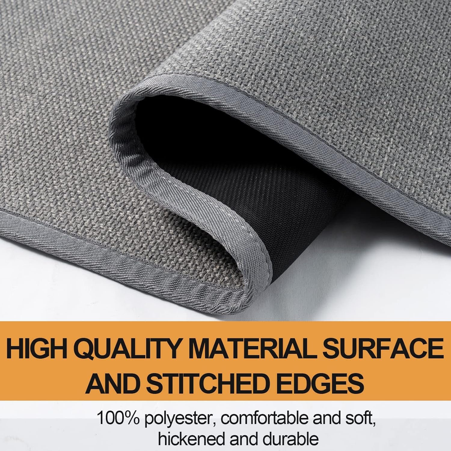 Stair Treads Carpet for Wooden Steps, Non Slip Landing Mat Rug Whit Rubber Backing, Polyester Soft Stairs Resistant Indoor Skid Runner Safety Rugs for Family, Absorbent Washable 31" X 31" Gray