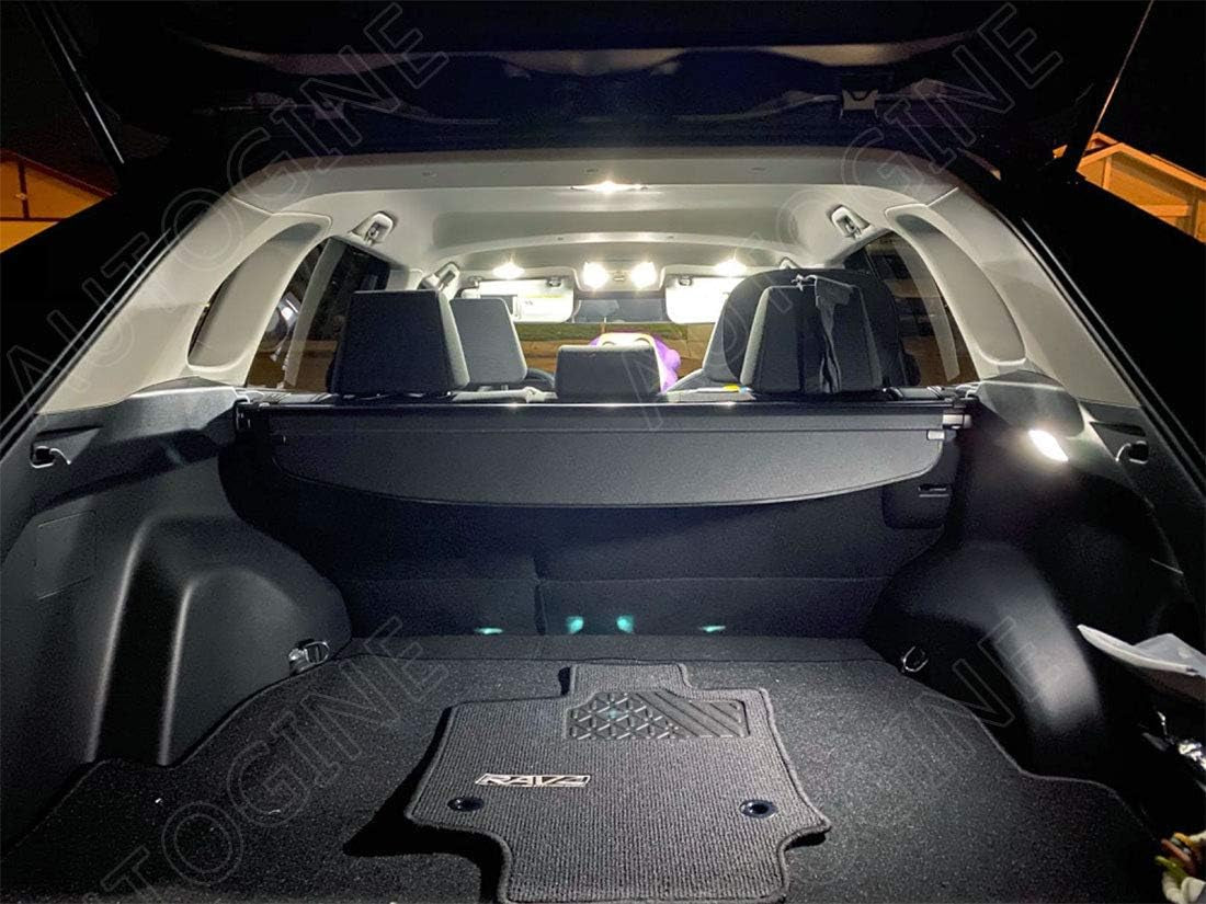 White LED Interior Lights Kit for Toyota RAV4 2016 2017 2018 2019 2020 2021 2022 Super Bright 6000K Interior LED Lights Bulbs Package + Install Tool