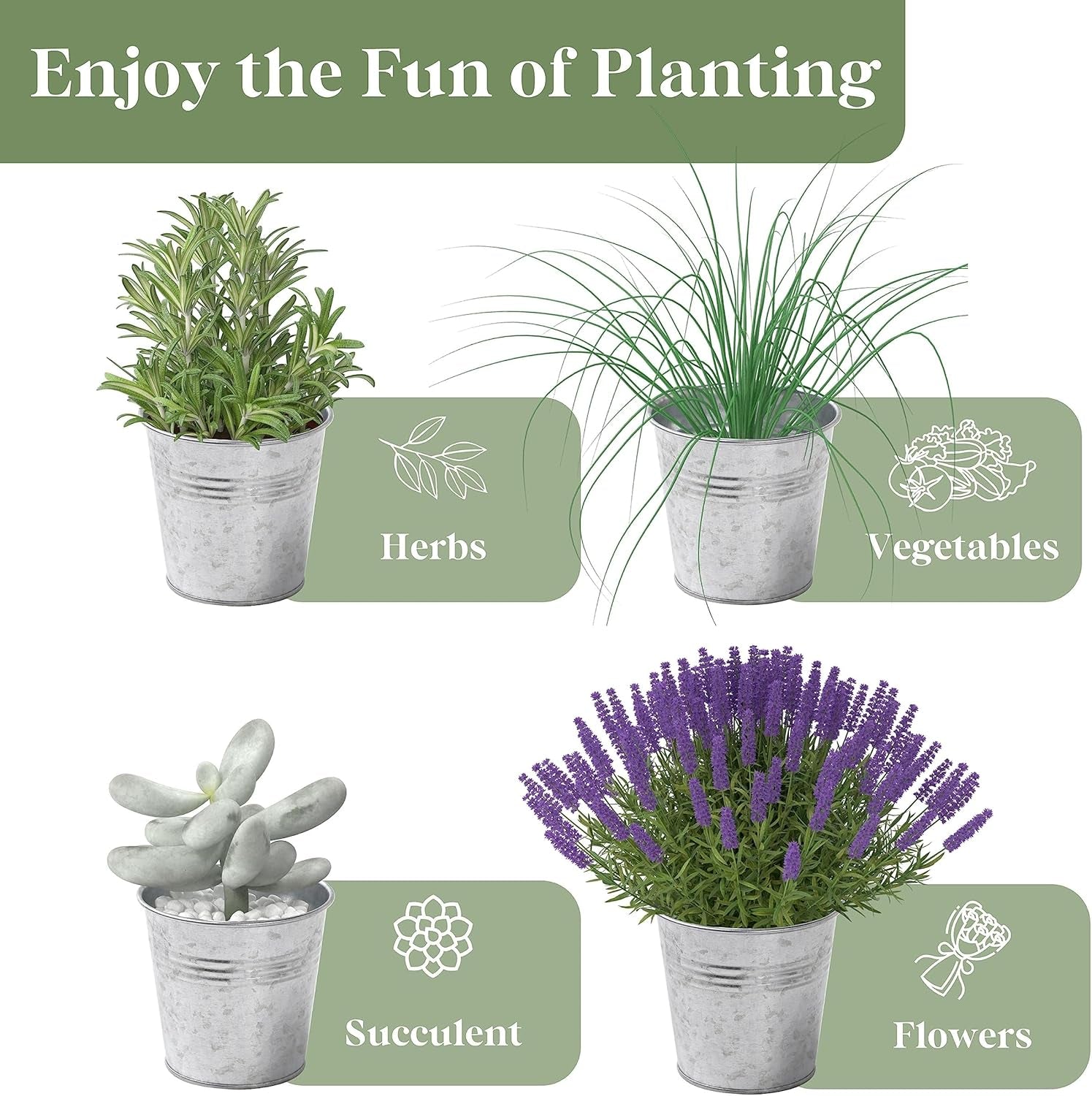 Indoor Herb Garden, Herb Garden Planter for Indoor/Outdoor, Farmhouse Plant Pots, Windowsill Herb Garden with Tray(Planter Only) Window Pots