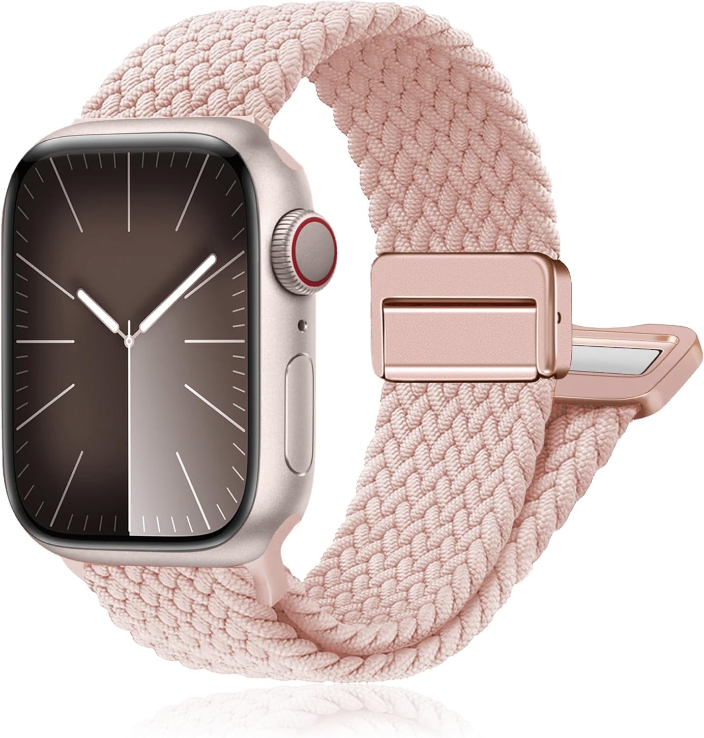 Magnetic Braided Stretchy Loop - Compatible with Apple Watch Band 42Mm 46Mm 40Mm 41Mm 44Mm 45Mm 38Mm Ultra/2 49Mm Women Men,Elastic Woven Fabric Nylon Strap for Iwatch Ultra Series 10 9 8 7 6 5 4 3 SE