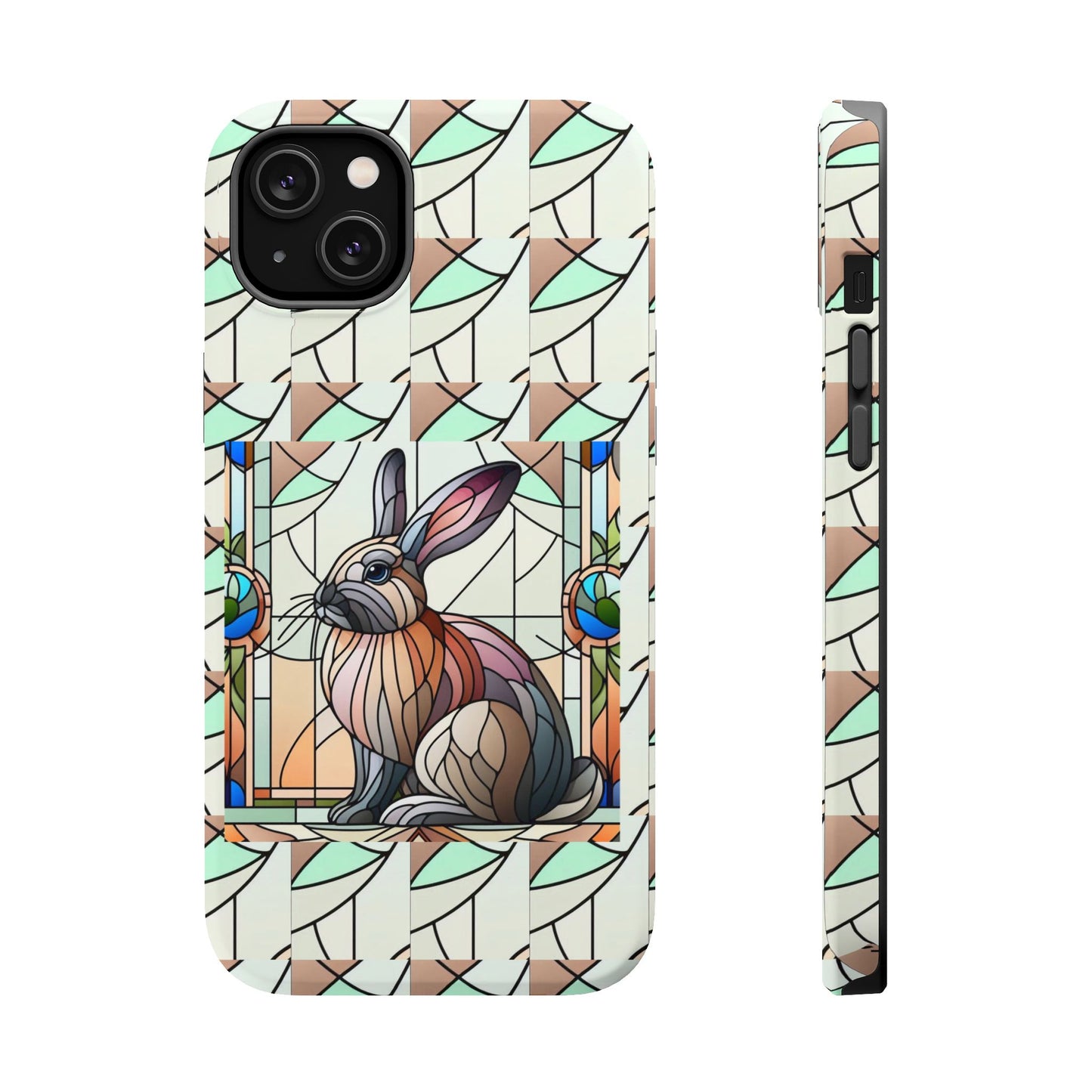 Flemish Giant Rabbit Animal Stained Glass Design Magnetic Tough Cases