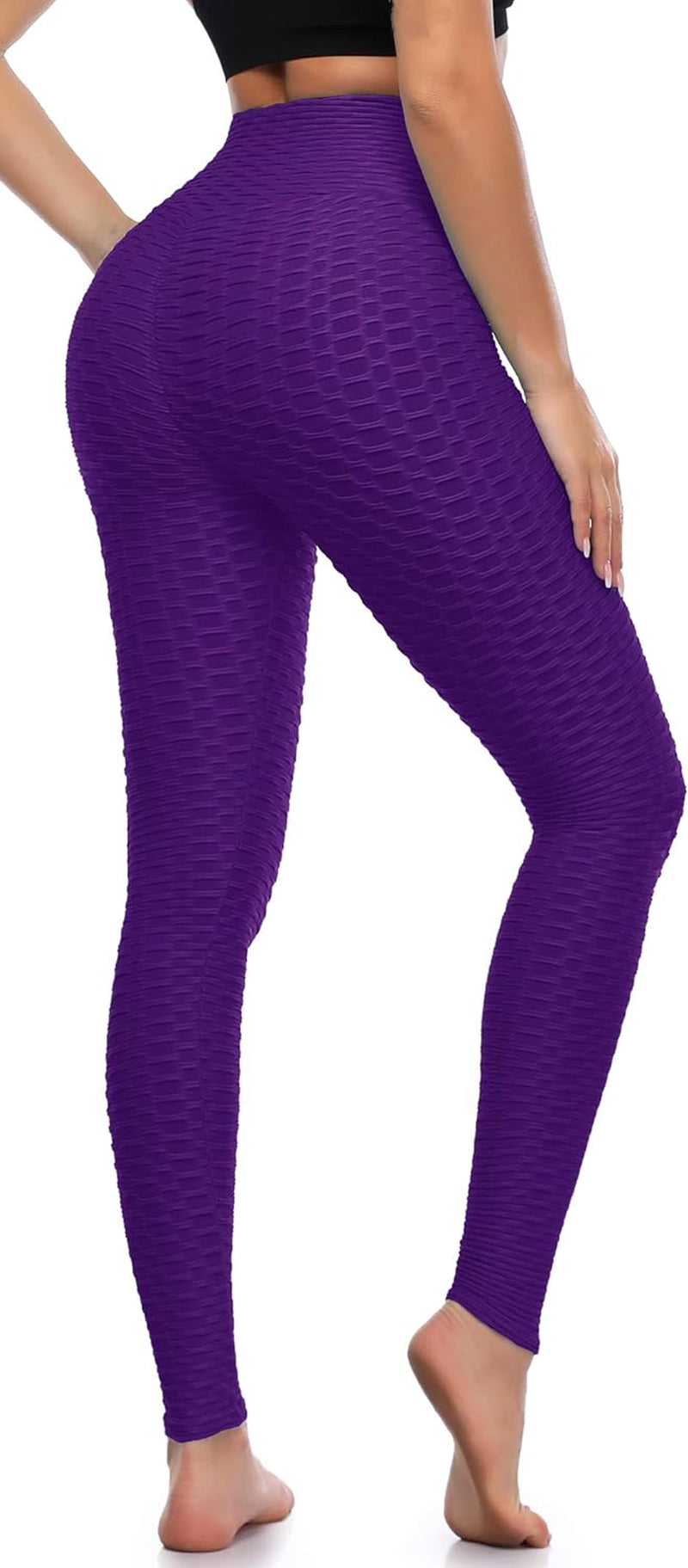 Women'S Scrunch Butt Lifting Leggings Stretchy High Waisted Yoga Pants Workout Textured Booty Tights