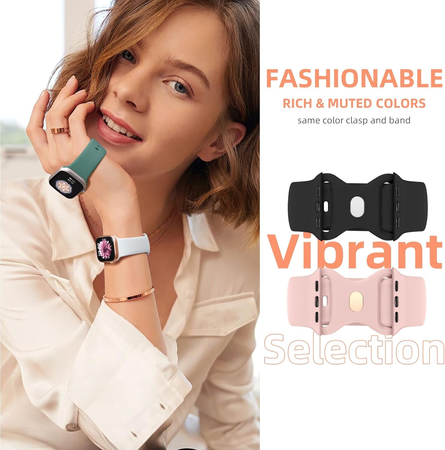 6 Pack Bands Compatible for Apple Watch Band 38Mm 40Mm 41Mm 42Mm 44Mm 45Mm 49Mm Women Men, Breathable Silicone Sport Strap Replacement Band for Iwatch Apple Watch Series 9 8 7 6 5 4 3 SE Ultra