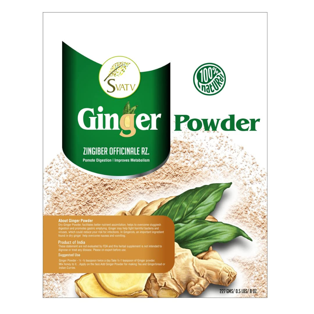 Natural Ginger Powder Zingiber Officinale | for Immunity & Metabolism | for Tea and Soup - 227G, Half Pound, 8 Ounces) TLBH