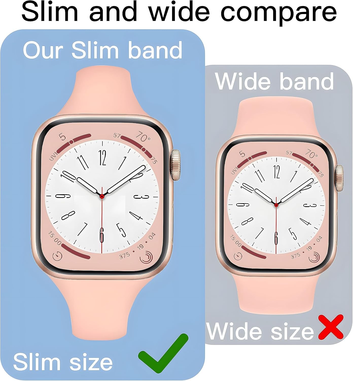 4 Pack Slim Watch Band Compatible for Apple Watch Band 38Mm 40Mm 41Mm 42Mm 44Mm 45Mm 49Mm,Soft Silicone Slim Sport Watch Band Compatible with Iwatch Apple Watch Series Ultra 8 7 6 5 4 3 2 1 SE Women Men