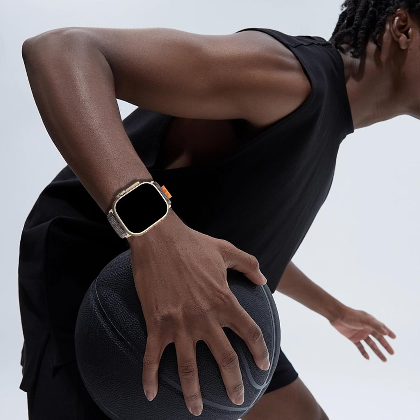 Trail Loop Nylon Band - Compatible with Apple Watch Ultra 2 Band/Ultra Band 49Mm 45Mm 44Mm Men Women, Braided Elastic Weave Sport Strap for Iwatch Ultra 2, Iwatch Ultra Series 10 46Mm SE/9/8/7/6/5/4