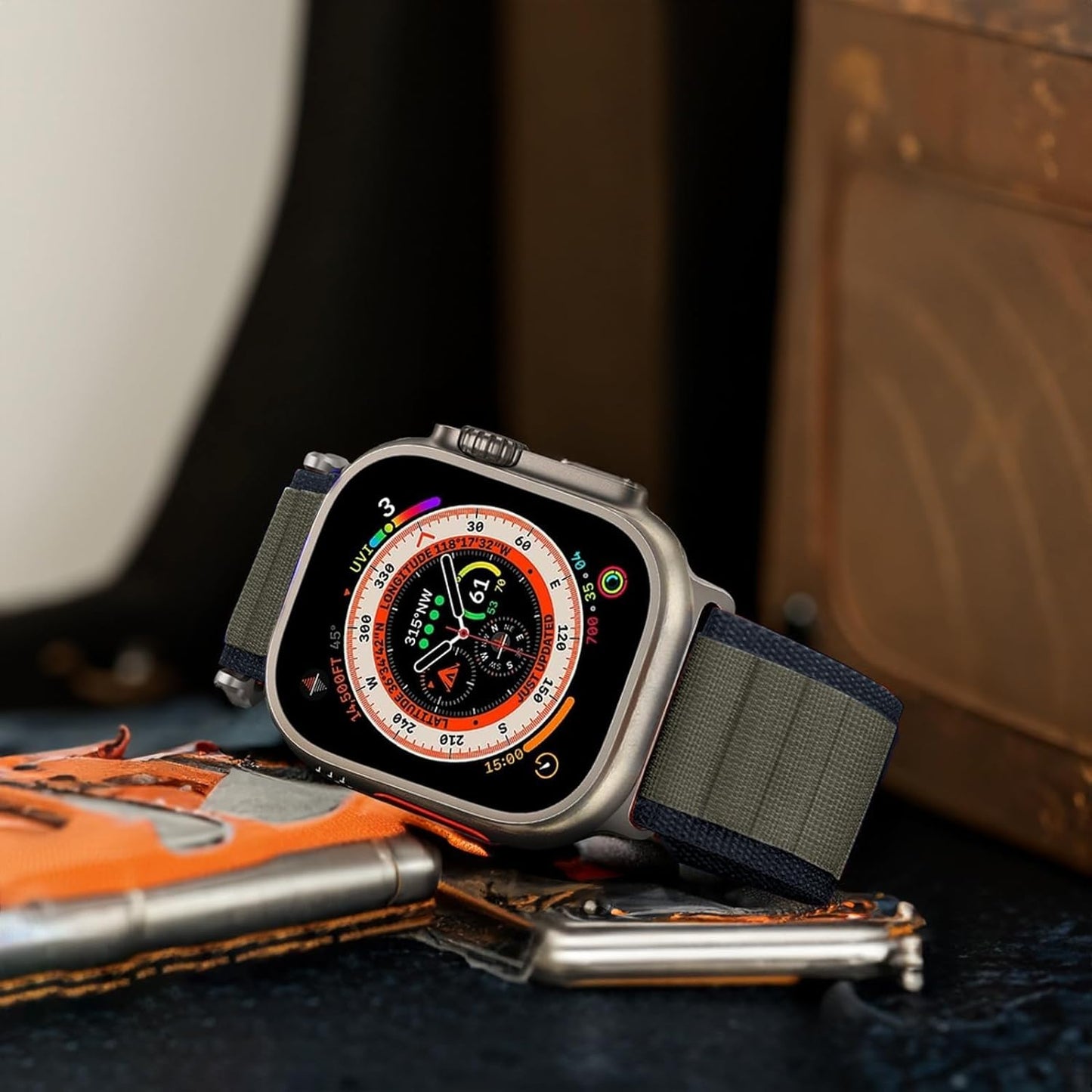 Alpine Loop Nylon Band - Compatible with Apple Watch Ultra 2/Ultra Band 49Mm 45Mm 44Mm 42Mm for Men Women, Adjustable with Metal C-Hook Strap for Iwatch Ultra 2, Iwatch Ultra Series SE 9/8/7/6/5/4/3