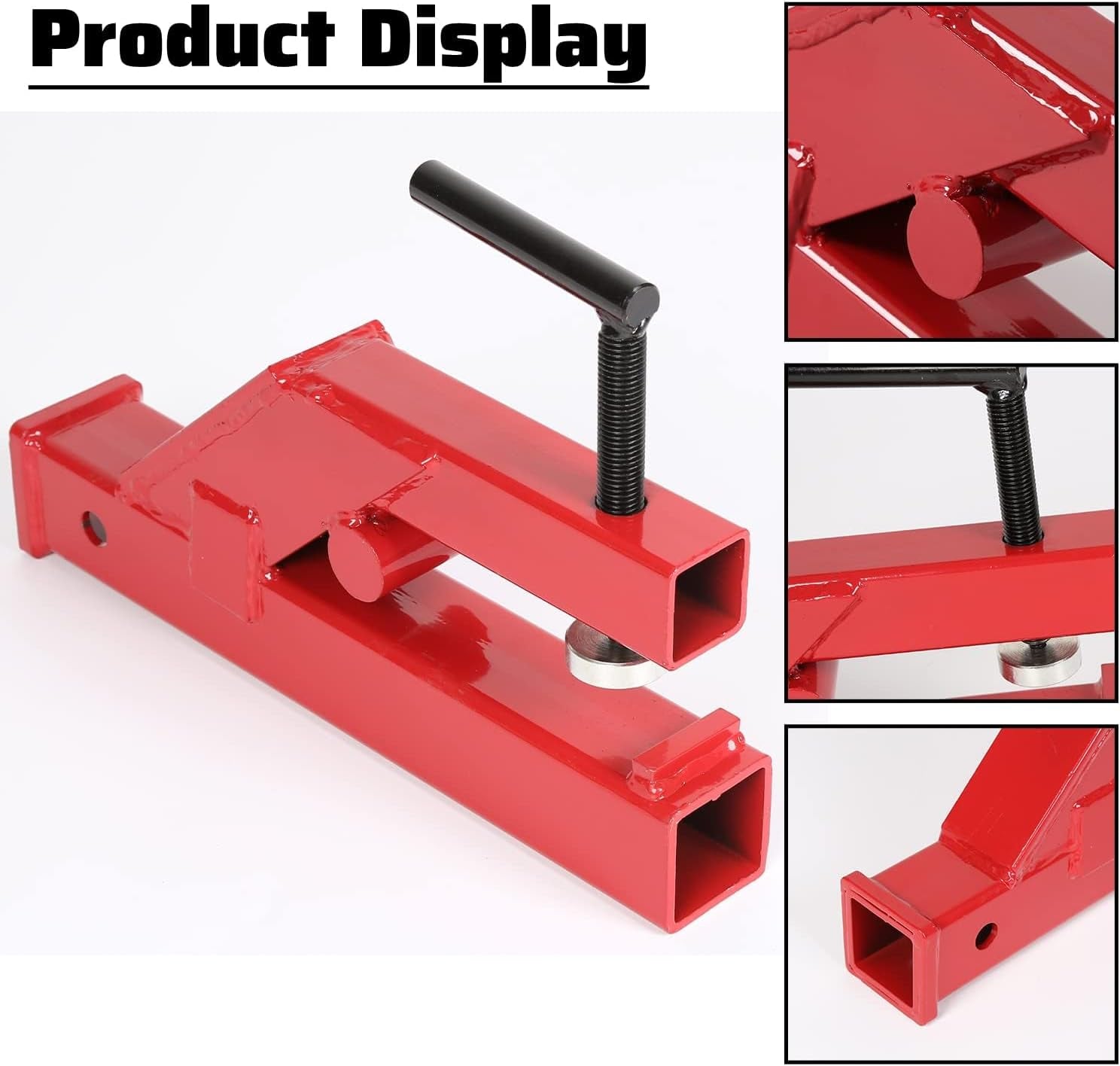 Clamp on Trailer Hitch 2" Ball Mount Receiver Adapter Bucket Trailer Hitch Competible with Deere Bobcat Tractor Bucket Forklift TRUCK DRIVER