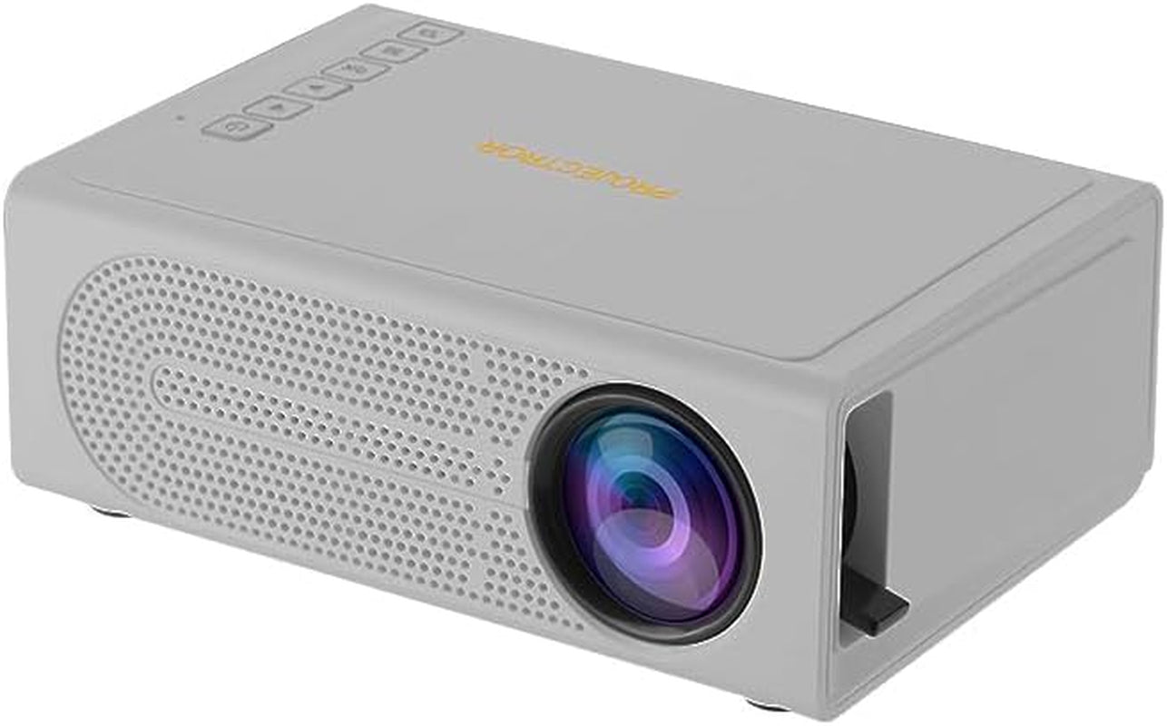 Mini Portable Projector for Iphone - Video Projector HD 1080P Support Pico Movie Projector to Watch Cartoon, Phone Projector Compatible with USB for Kids (White)