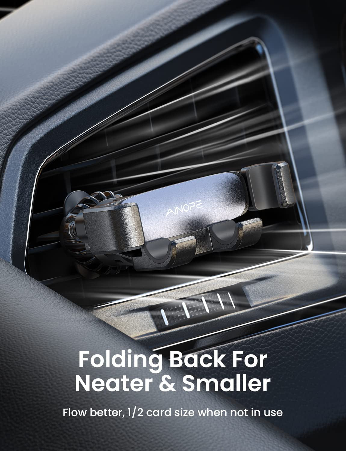 Car Phone Holders for Your Car Air Vent Phone Mount [Thick Cases Friendly] Cell Phone Holder 2025 Car Accessories for Women Men for Iphone 16E 16 15 Pro Max Samsung S25 Ultra All Phones, Black