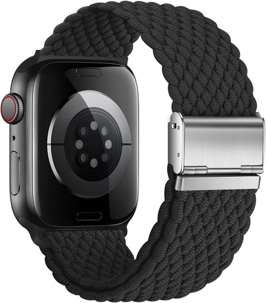 Compatible for Apple Watch Band 38Mm 40Mm 41Mm 42Mm 44Mm 45Mm 49Mm for Women Men,Stretchy Solo Loop Strap Adjustable Elastic Nylon Braided Wristband for Iwatch Series 9 8 7 6 SE 5 4 3 Ultra 2 1