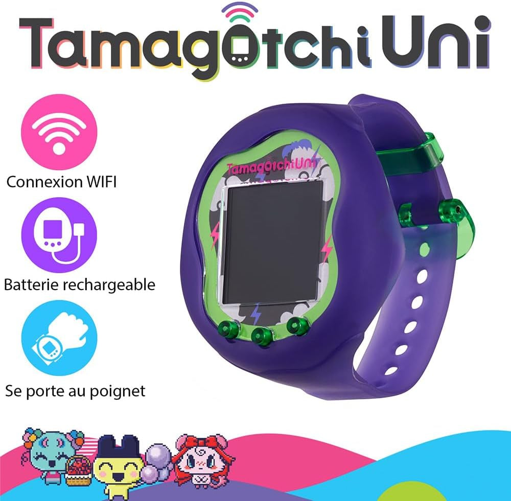 Bandai Uni Monster Purple Shell | the Customisable New Generation of Virtual Pet Based on the Original 90S Toy | Connect with Friends Worldwide with This Wearable Electronic Game BanUK