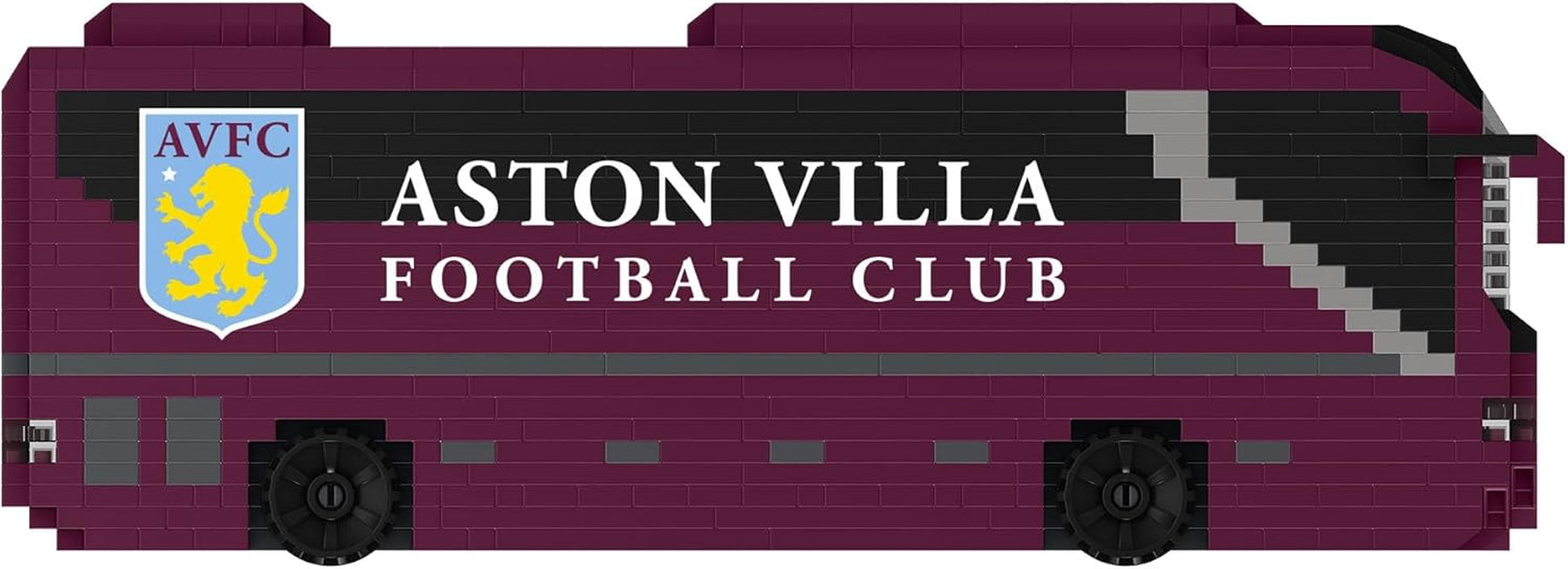 Officially Licensed Aston Villa FC Football BRXLZ Bricks 3D Coach Toy Model - Premier League Construction Toy - 1347 Pieces - Ages 12+ - Sports Merchandise UKUK