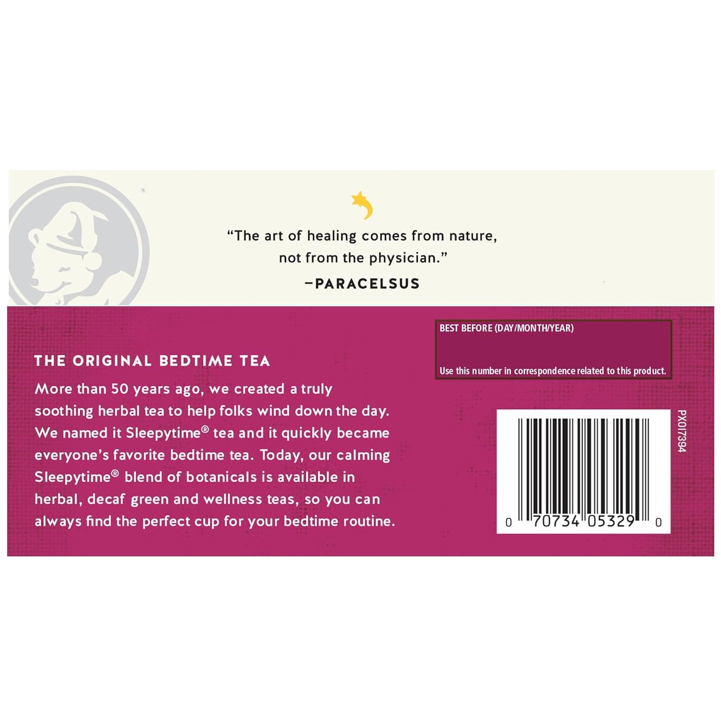 Sleepytime Wellness Echinacea Immune Boost, Caffeine Free, 20 Tea Bags Box TLBH