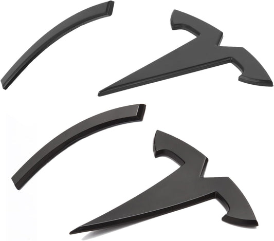 Emblem Accessories for Tesla Model 3 Logo Sticker 2023 2022-2017 Model 3 Decals (Black)