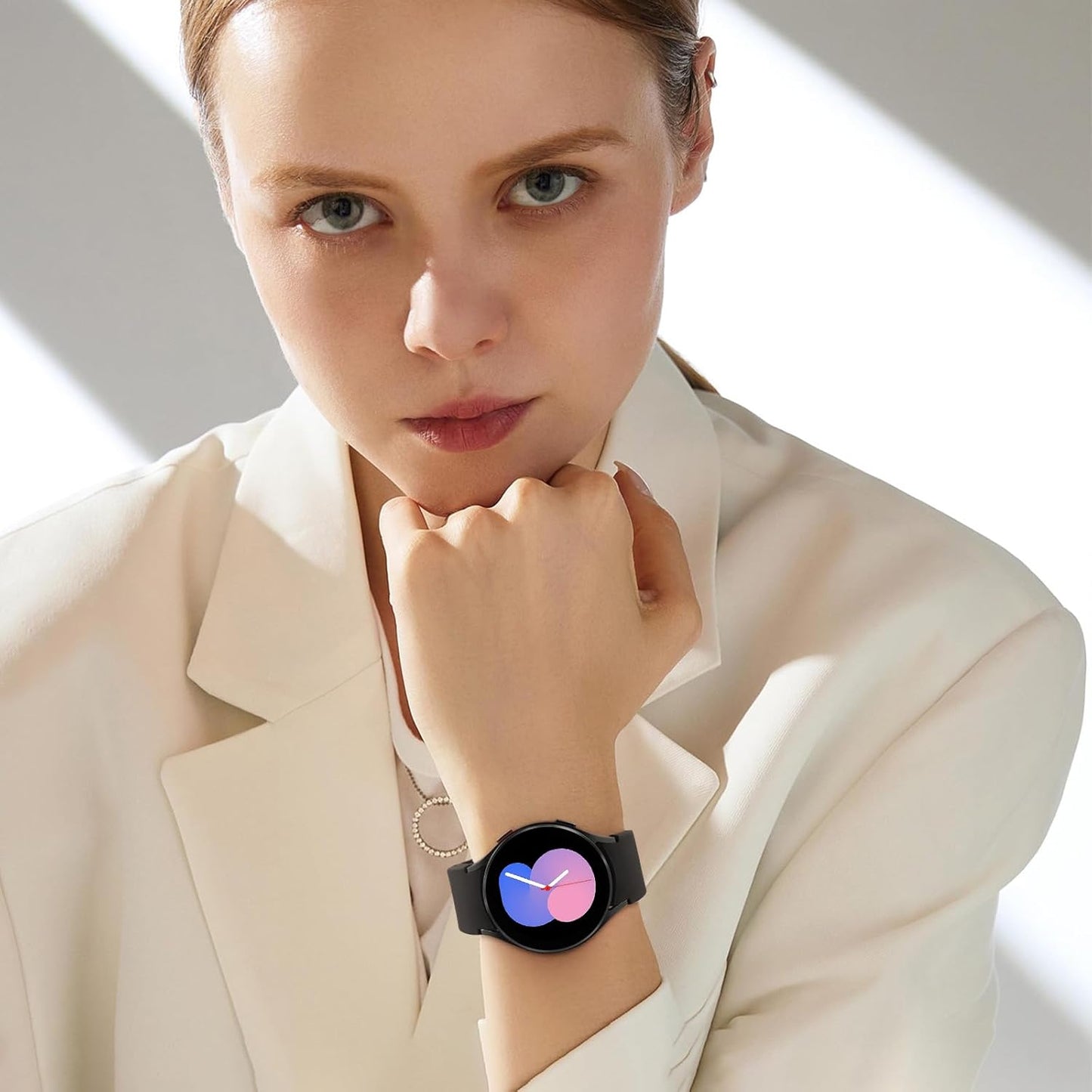 for Samsung Galaxy Watch 6 Band 40Mm 44Mm / Galaxy Watch 6 Classic Bands 43Mm 47Mm, 20Mm Soft Silicone No Gap Sport Band Adjustable Replacement Strap for Galaxy Watch 6 Band Women Men