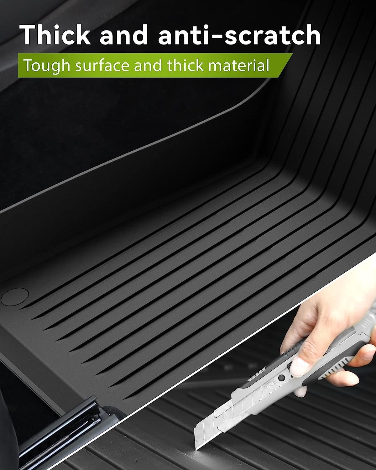 Tesla Model Y Floor Mats for 2025 2024 2023 2022 2021,  9PCS All Weather Full Set Cargo Liners Accessories, 3D TPE Odorless Floor Mat Trunk Frunk Rear Well Mats Custom for 5-Seater
