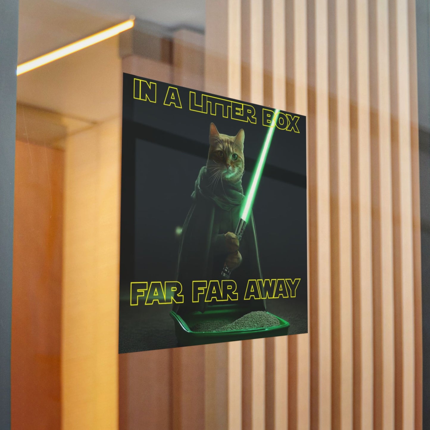 STAR WARS CAT IN A LITTER BOX FAR FAR AWAY Die-Cut Stickers
