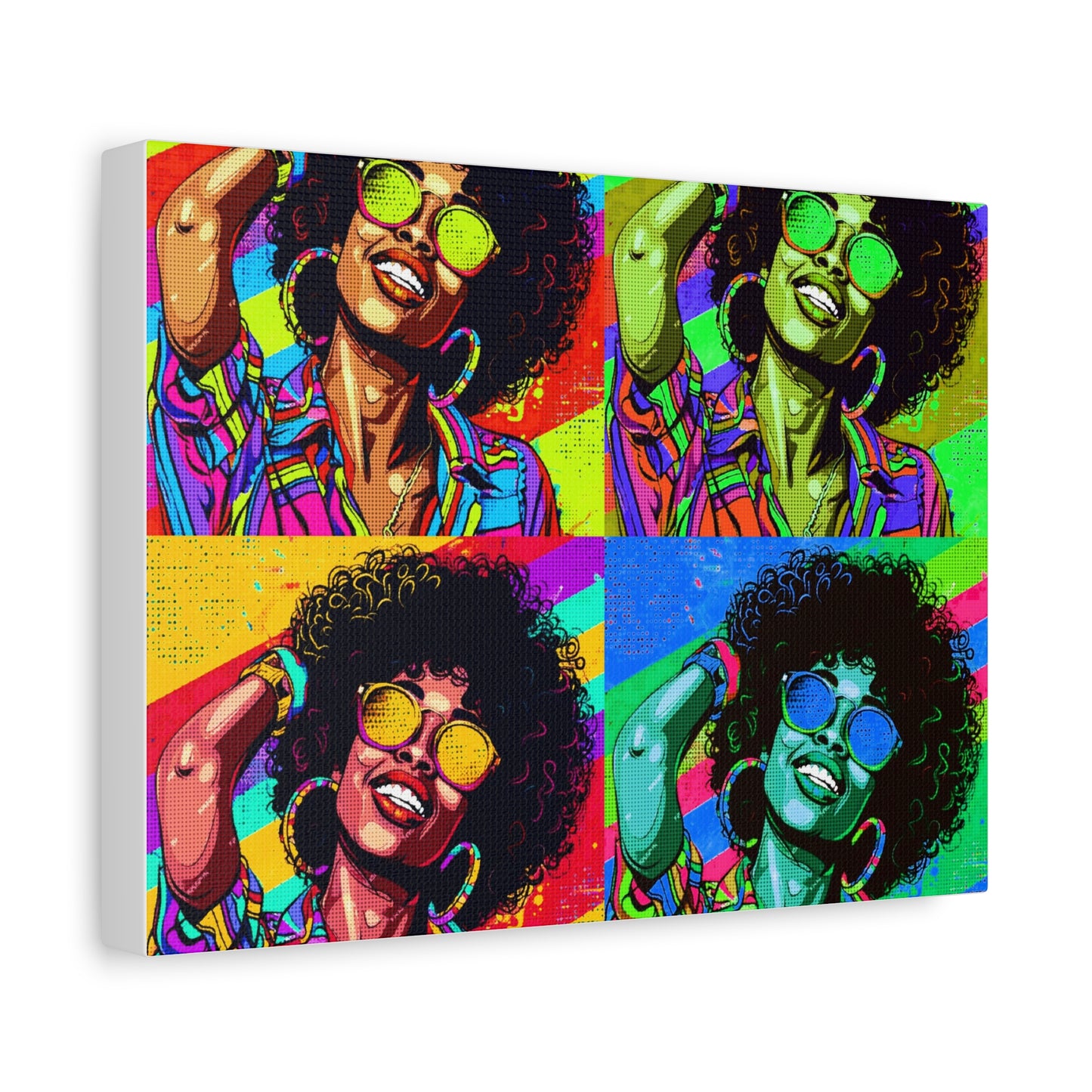 BLACK BEAUTY COLORFULL ANDY WARHOL STYLE Matte Canvas, Stretched, 1.25"