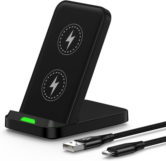 Wireless Charger Fast Charging Station for Samsung Galaxy S25 Ultra/S25/S25+/S24 FE/S24 Ultra/S24/S23/S22/S21/S20,Wireless Phone Charger Android Charger Stand Compatible for Motorola Moto G Power 2025