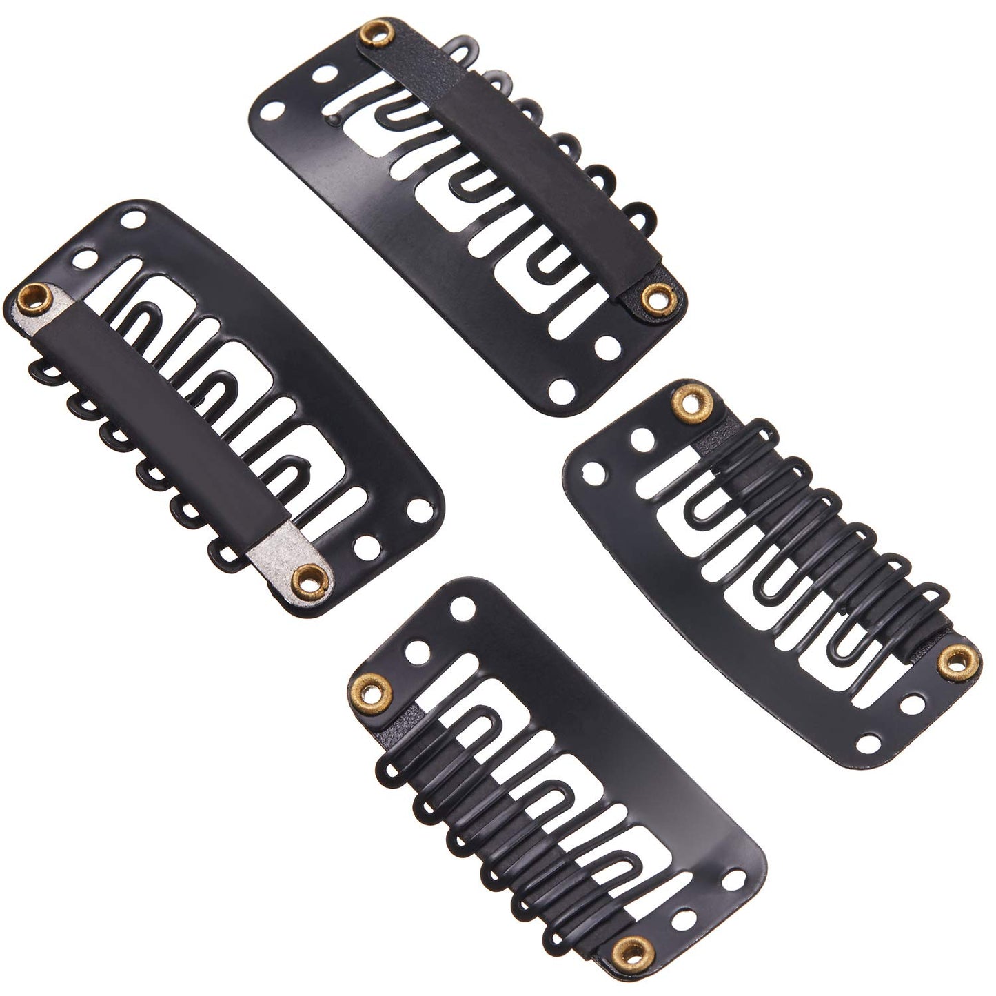 85 Pieces Hair Extensions Clip Wig Making Set, Includes 50 U-Shape Snap Clips, 10 Curved Needles, 20 T-Pins, 3 Rolls Weaving Thread, 2 Needle Threader for Wig Making Hair Extensions