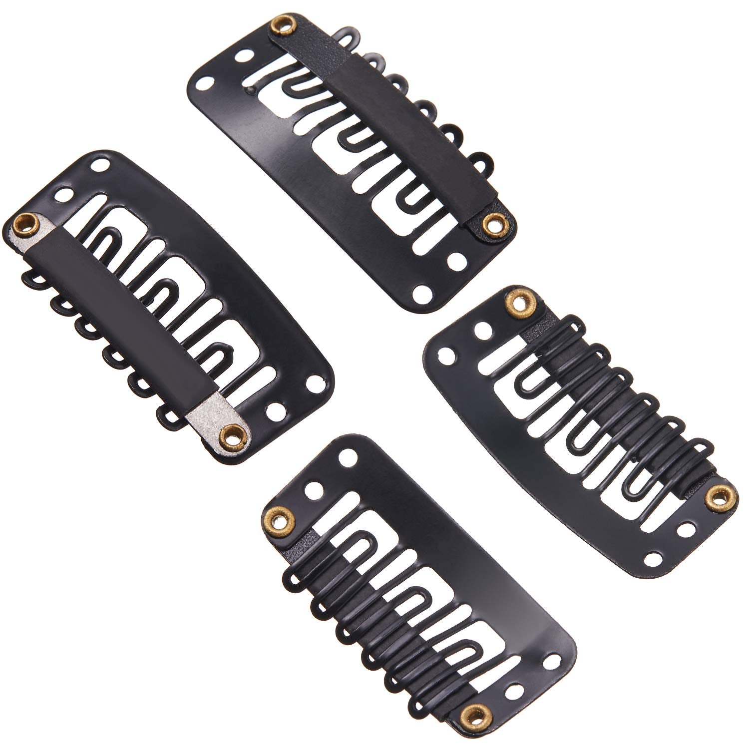 85 Pieces Hair Extensions Clip Wig Making Set, Includes 50 U-Shape Snap Clips, 10 Curved Needles, 20 T-Pins, 3 Rolls Weaving Thread, 2 Needle Threader for Wig Making Hair Extensions