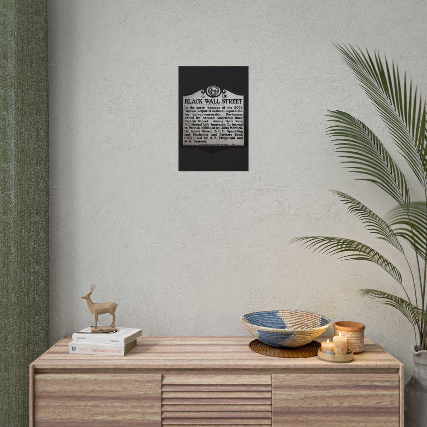 BLACK WALL STREET DURHAM NORTH CAROLINA Rolled Posters