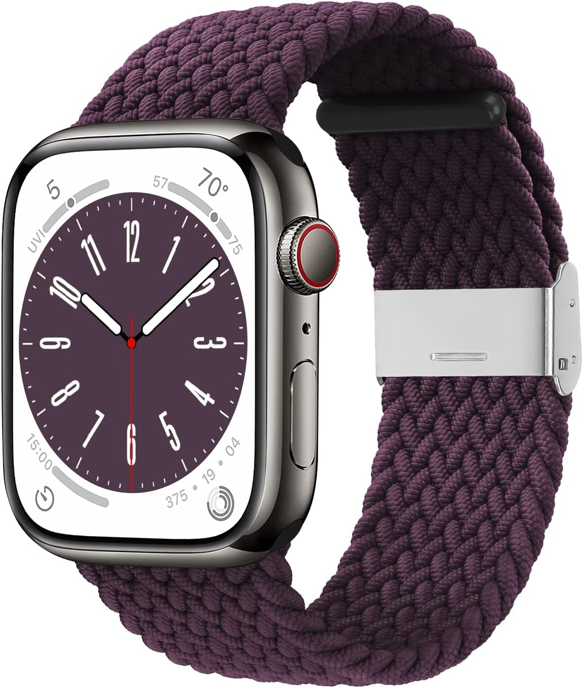 Compatible with Apple Watch Bands 44Mm 40Mm 38Mm 42Mm 41Mm 45Mm 46Mm 49Mm, Iwatch Bands Women Men,Adjustable Braided Solo Loop Elastic Sport Band for Iwatch Ultra SE Series 10/9/8/7/6/5/4