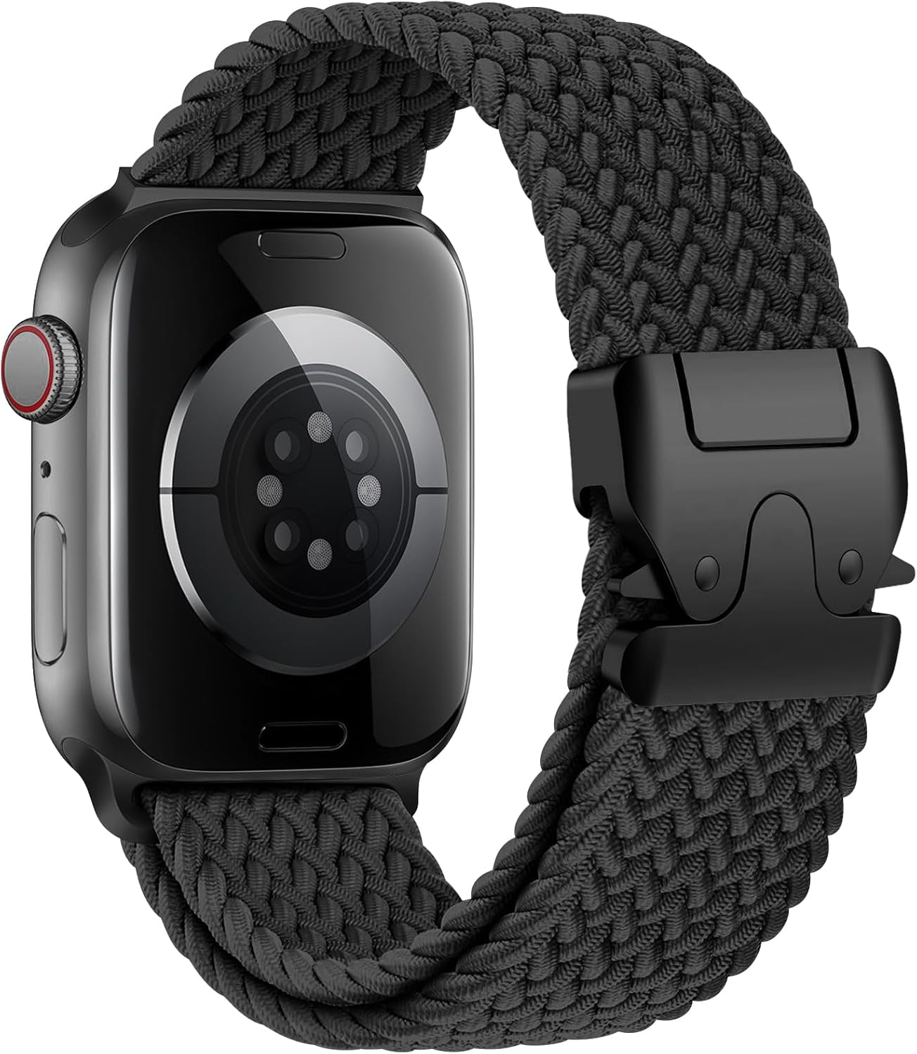 Braided Solo Loop for Apple Watch Ultra/2 Bands 49Mm 46Mm 45Mm 44Mm 42Mm Men/Women,Parachute Buckle Stretchy Elastic Nylon Sport Strap Wristband for Iwatch Bands Series 10 9 8 7 6 5 4 3 SE/2