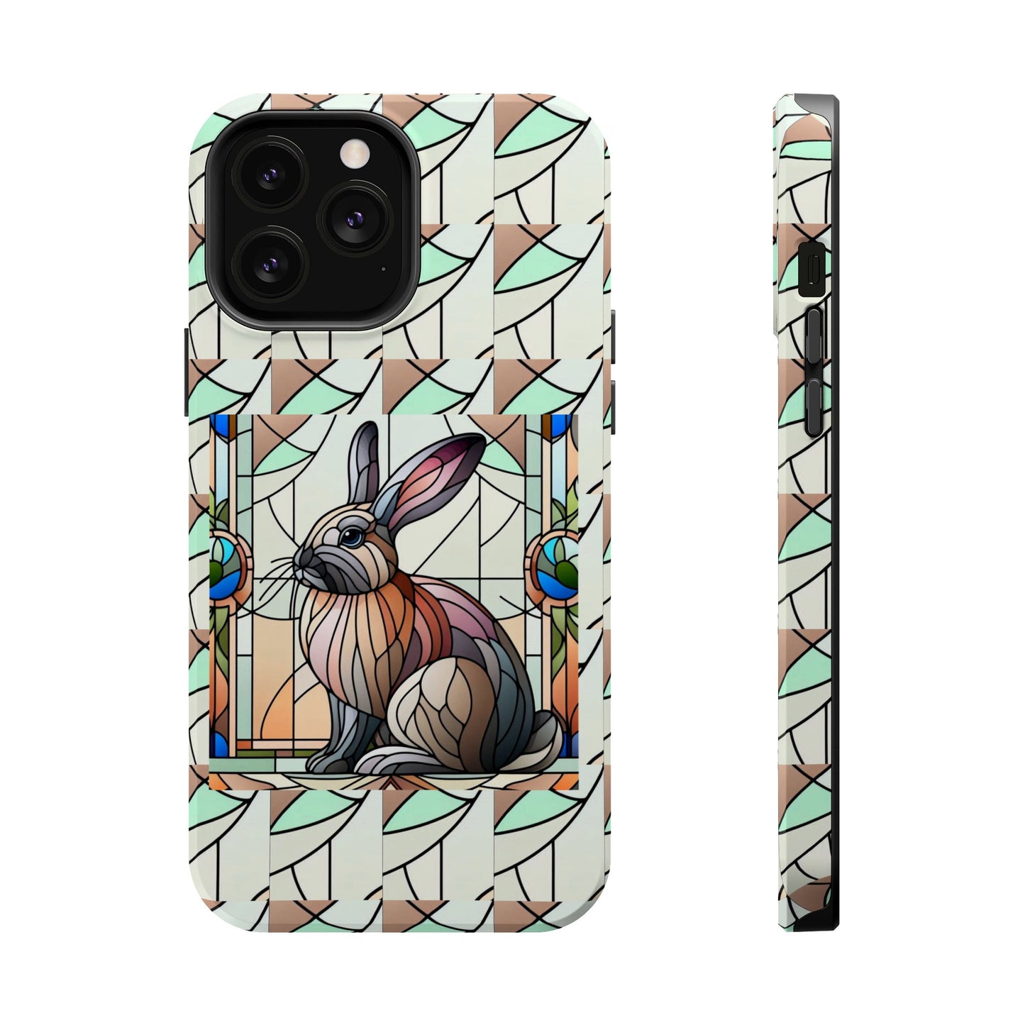 Flemish Giant Rabbit Animal Stained Glass Design Magnetic Tough Cases