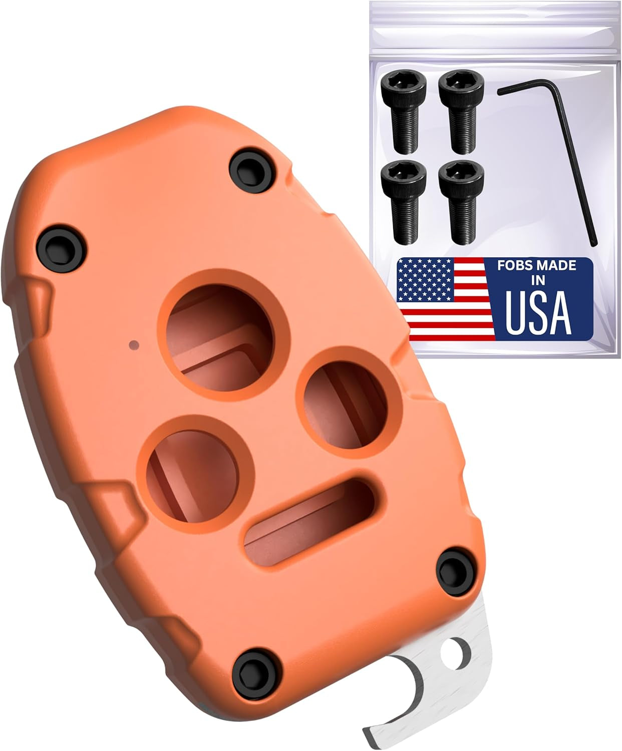 Honda Key Fob Shell Replacement - Durable Usa-Made Protection - Crack-Resistant & Sturdy - Seamless Fit for Honda Models - Enhanced Longevity & Functionality + Bottle Opener (Black, 4 Button)