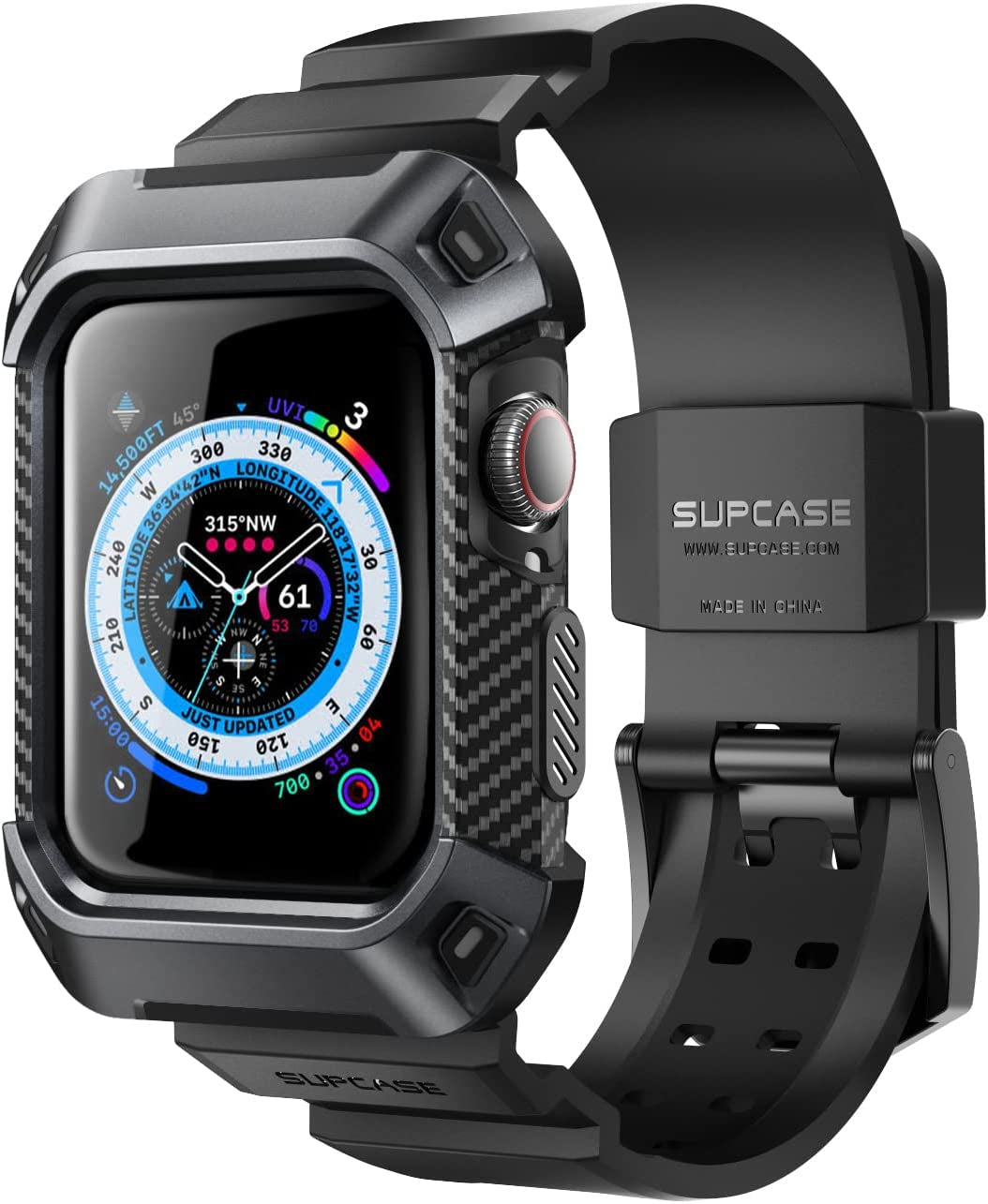 for Apple Watch 9/8/7/6/SE/5/4 45/44Mm Case with Band (Unicorn Beetle Pro), [Anti-Scratch] [Bumper Protector] Rugged Men Cover with Adjustable Strap Band for Iwatch 9/8/7/6/SE/5/4