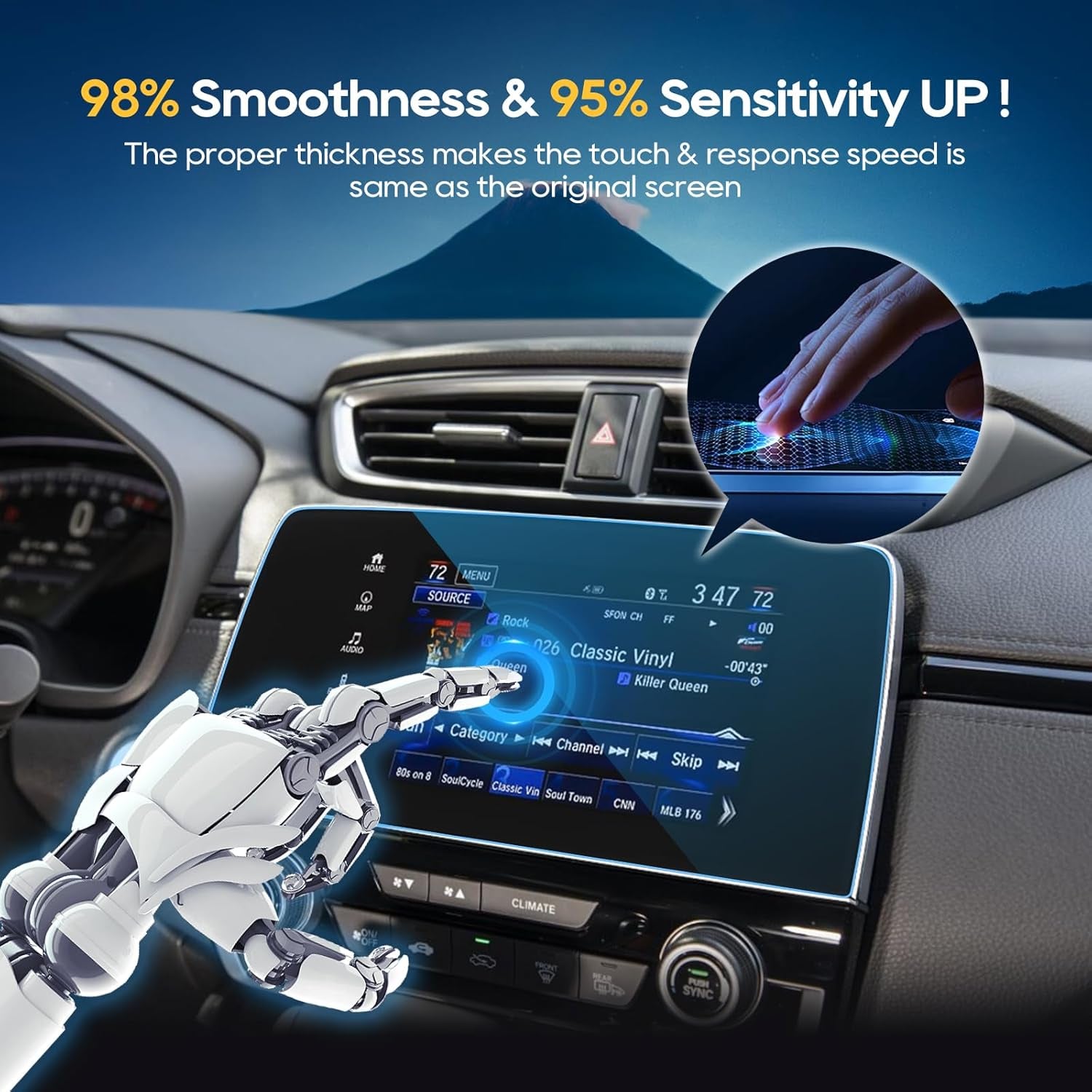 2022 CRV Screen Protector for 2017-2020 2021 2022 Hnoda CRV LX EX EX-L Touring Special Edition Hybrid 7 Inch Infotainment Screen Protector 2022 CR-V Hybrid Touring Screen Protector Accessories