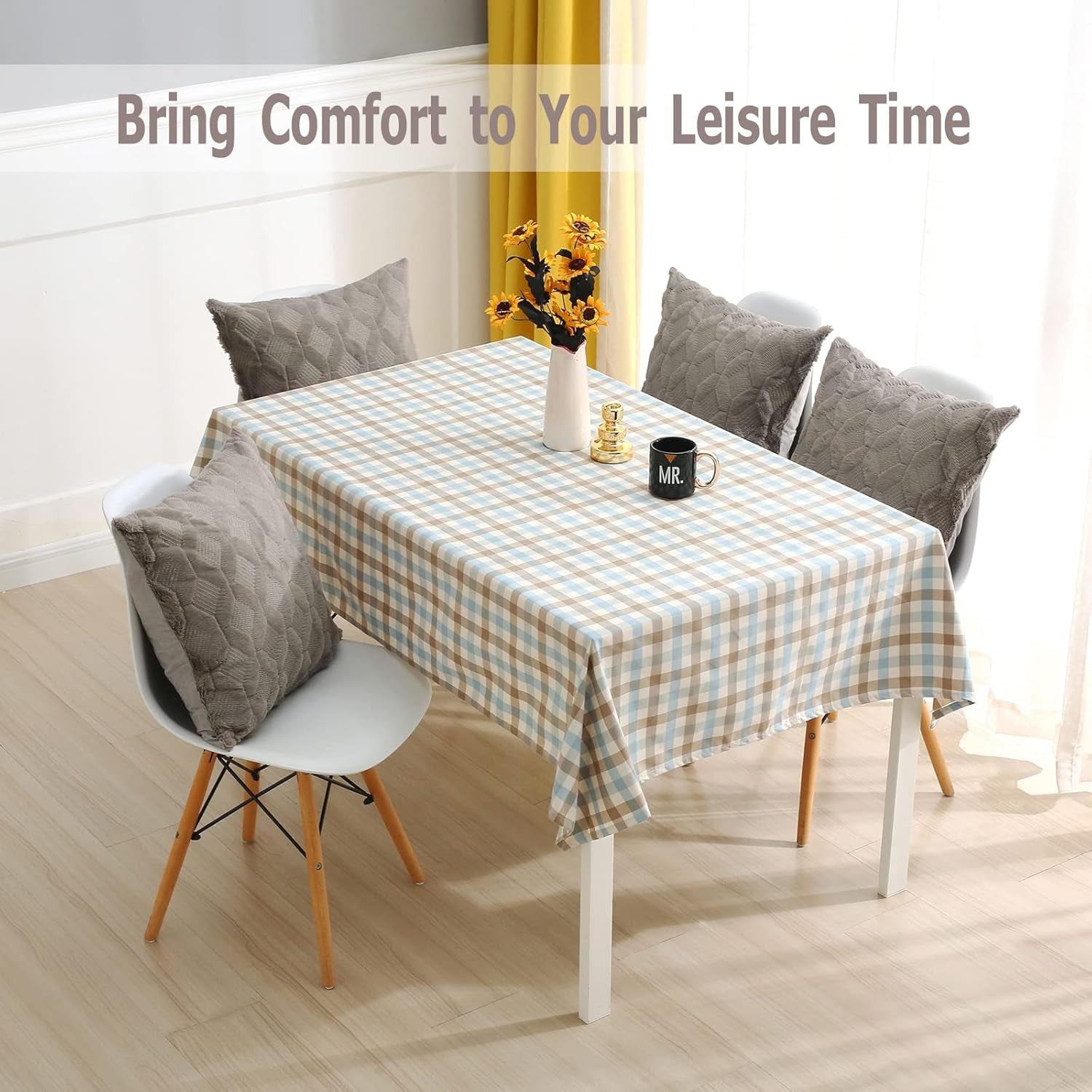 Pack of 2 Faux Wool Throw Pillow Covers 20X20 Inches Decorative Farmhouse Velvet Couch Pillow Case Soft Plush Square Boho Cushion Pillowcase, Dark Grey