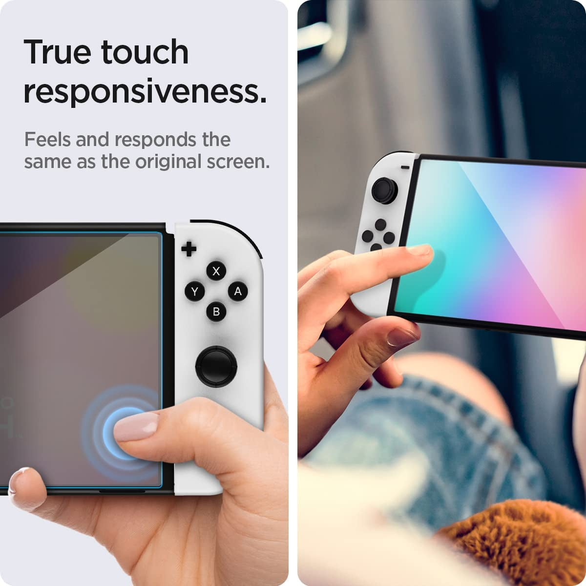 Tempered Glass Screen Protector [Glastr EZ FIT] Designed for Nintendo Switch (OLED Model) - 2 Pack