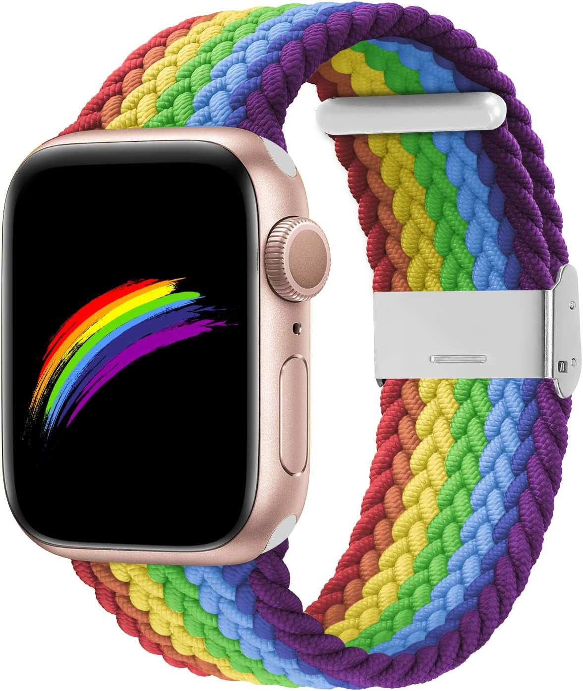 Compatible with Apple Watch Bands 44Mm 40Mm 38Mm 42Mm 41Mm 45Mm 46Mm 49Mm, Iwatch Bands Women Men,Adjustable Braided Solo Loop Elastic Sport Band for Iwatch Ultra SE Series 10/9/8/7/6/5/4