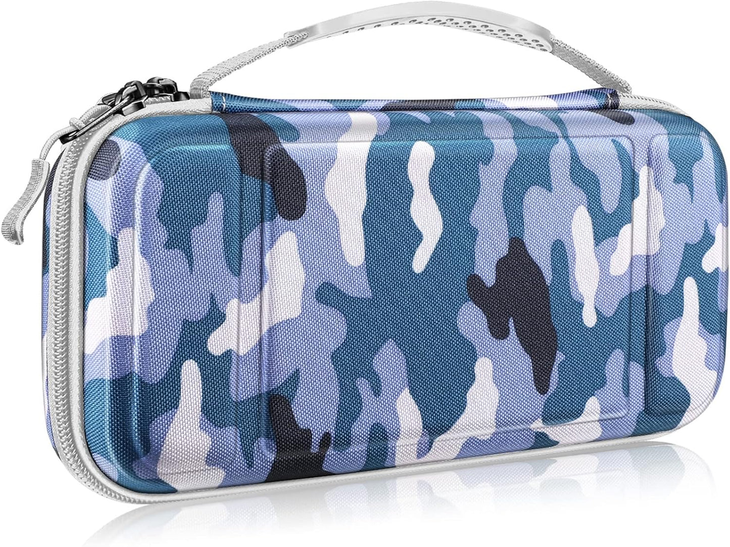 Carrying Case for Nintendo Switch OLED Model 2021/Switch 2017, [Shockproof] Hard Shell Protective Cover Travel Bag W/10 Game Card Slots for Switch Console Joy-Con & Accessories