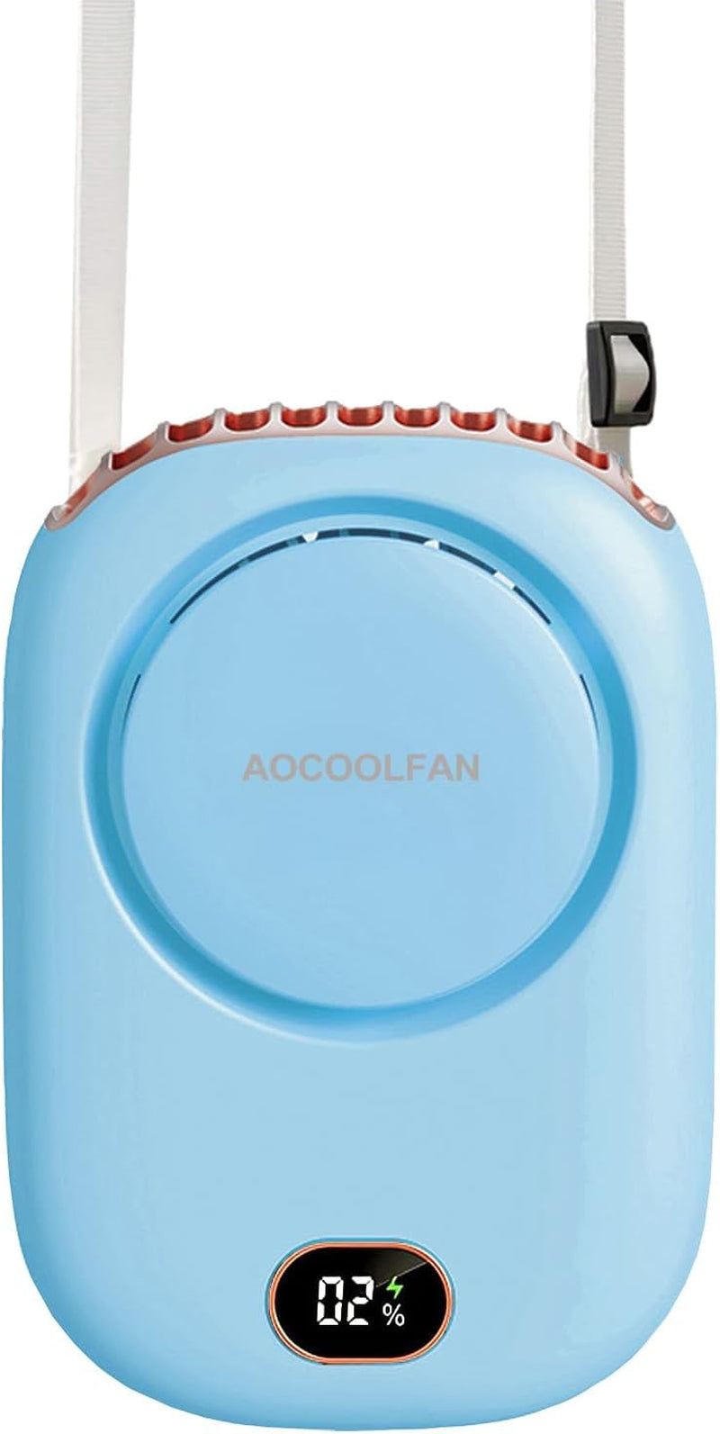 Portable Neck Fan, Handheld Mini Fan Small Personal Fan, Hand Held Fan USB Rechargeable Eyelash Fan for Kids Girls Boys Woman Man Home Outdoor Travel (Light Blue)