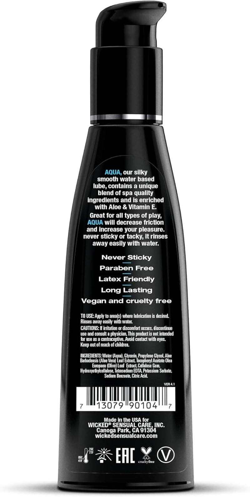 Aqua Fragrance Free Water Based Personal Lubricant 120Ml TLBH