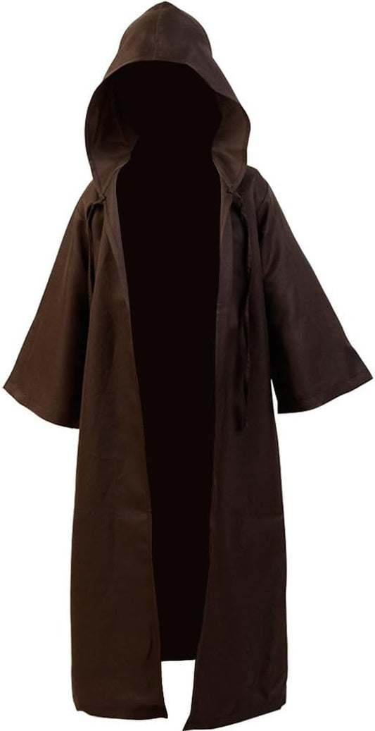 Kids Cosplay Outfit Costume Cloak Robe Tunic Hooded Uniform Black and Brown Halloween