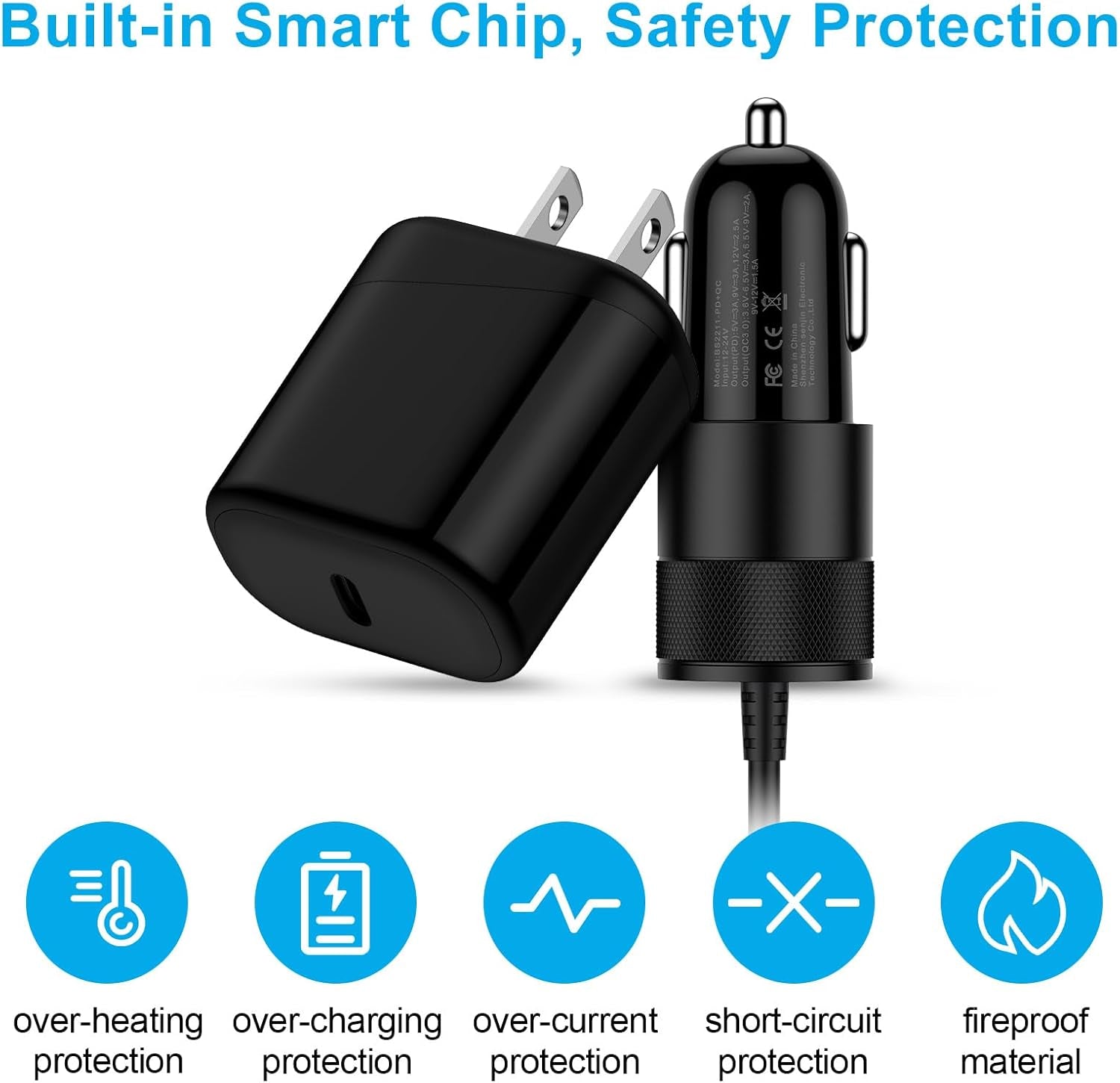 Charger Accessories for Iphone 16E, 16, 16 Pro, 16 Pro Max, 16 Plus, 15 Series, Fast Phone Charger USB C Car Charger Adapter