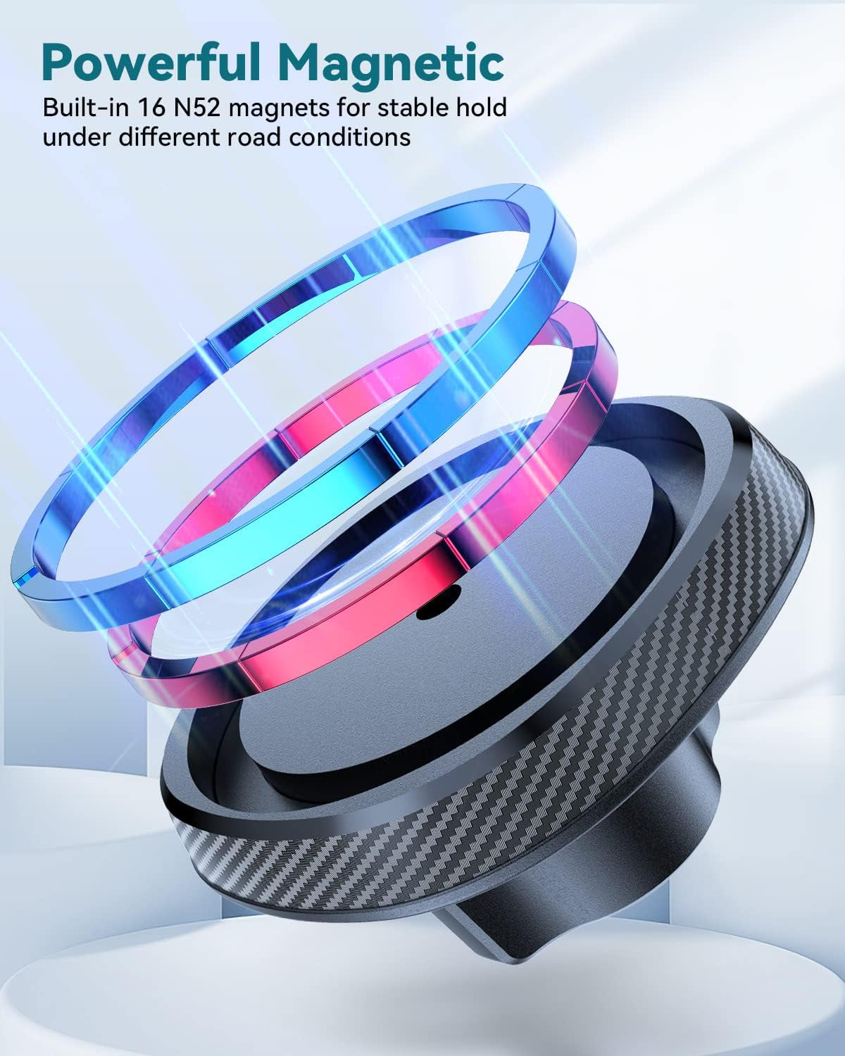 Magnetic Cup Holder Phone Mount for Magsafe, [Powerful Magnet] Flexible Tri-Pivot Cup Phone Holder for Car, Tesla, Truck, Suvs, Compatible with Iphone 16 15 14 13 12, Samsung and All Phones