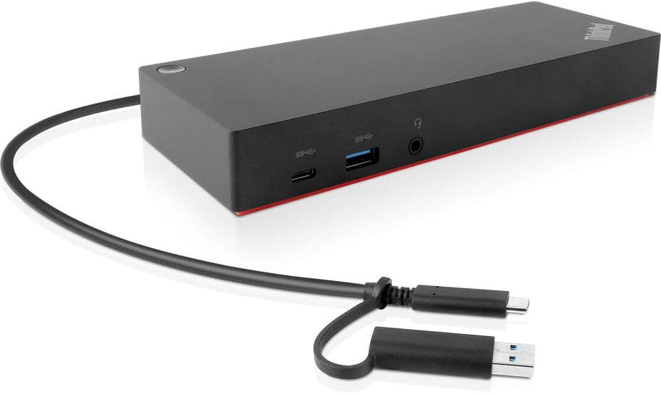 Lenovo Thinkpad Hybrid USB-C with USB-A Dock US (40AF0135US) with USB Type-A Adapter + Zoomspeed HDMI Cable (With Ethernet) + Starter Bundle
