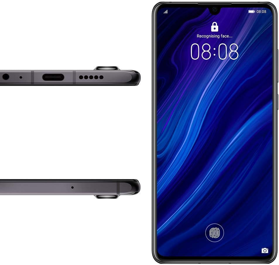 P30 128GB+6GB RAM (ELE-L29) 6.1" LTE Factory Unlocked GSM Smartphone (International Version) (Black)