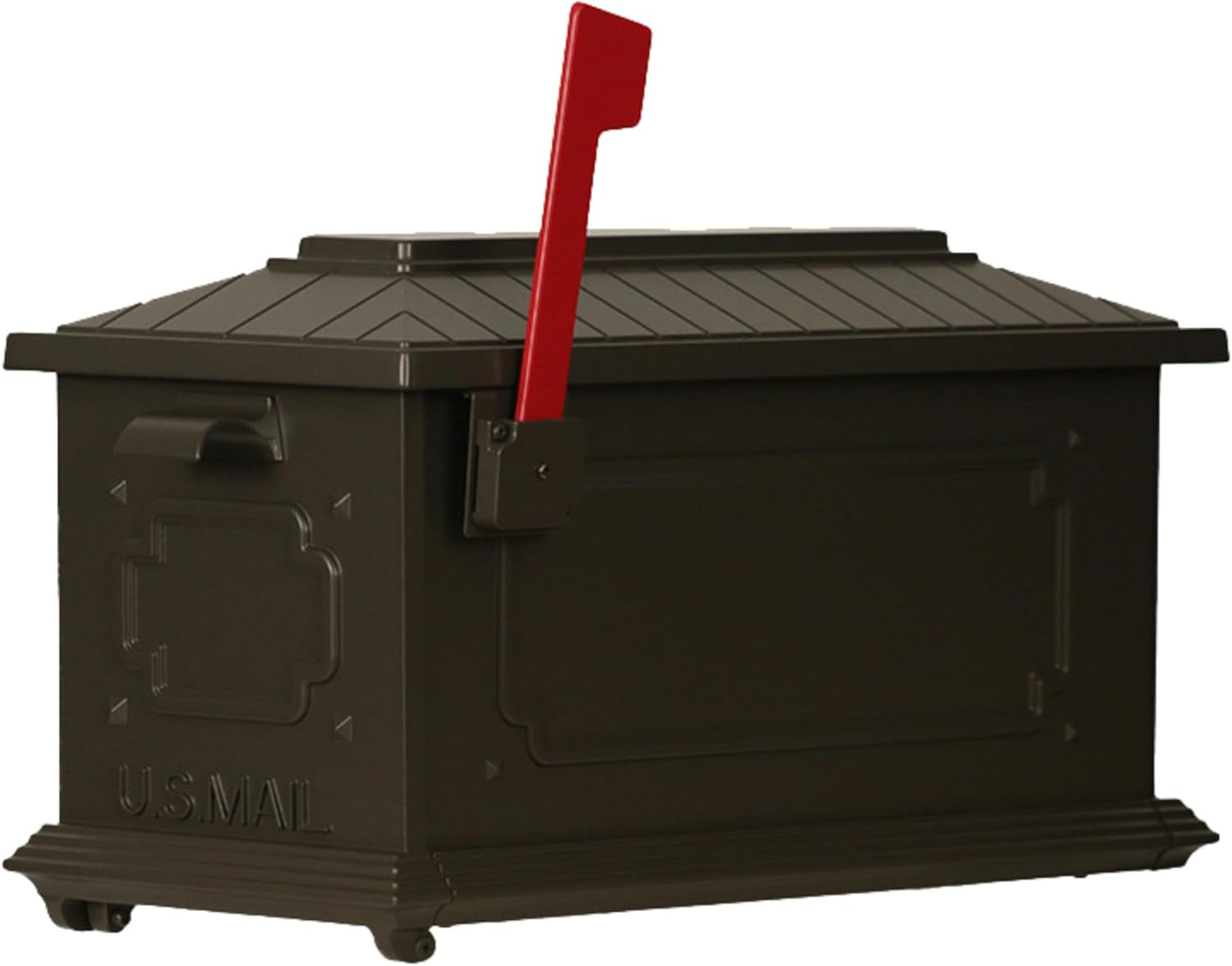 Special Lite Kingston Curbside Mailbox - Black Aluminum Mailbox for Post Mount - SCK-1017-BLK
