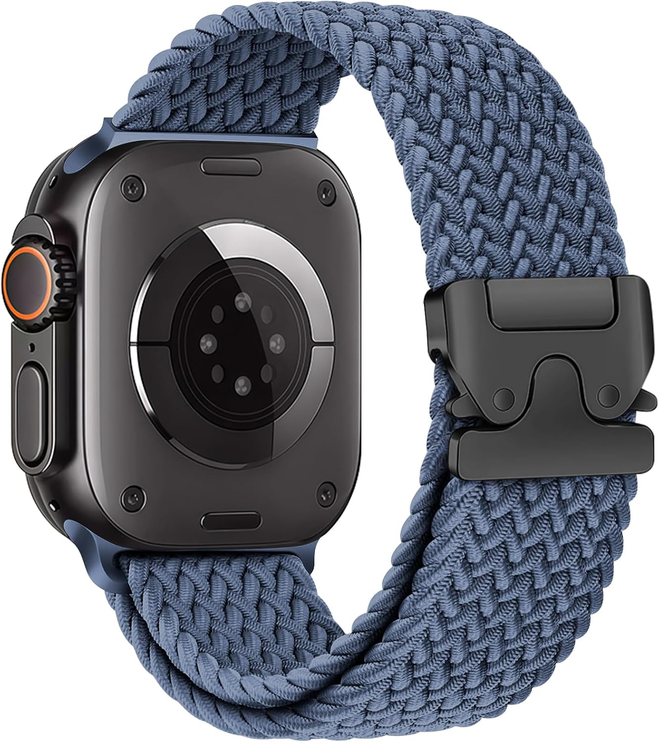 Braided Solo Loop for Apple Watch Ultra/2 Bands 49Mm 46Mm 45Mm 44Mm 42Mm Men/Women,Parachute Buckle Stretchy Elastic Nylon Sport Strap Wristband for Iwatch Bands Series 10 9 8 7 6 5 4 3 SE/2